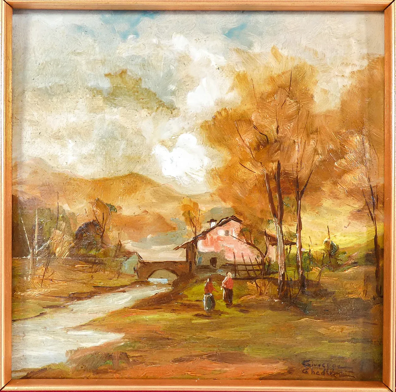 Mountain Landscape by Giuseppe Gheduzzi, 1940s 2