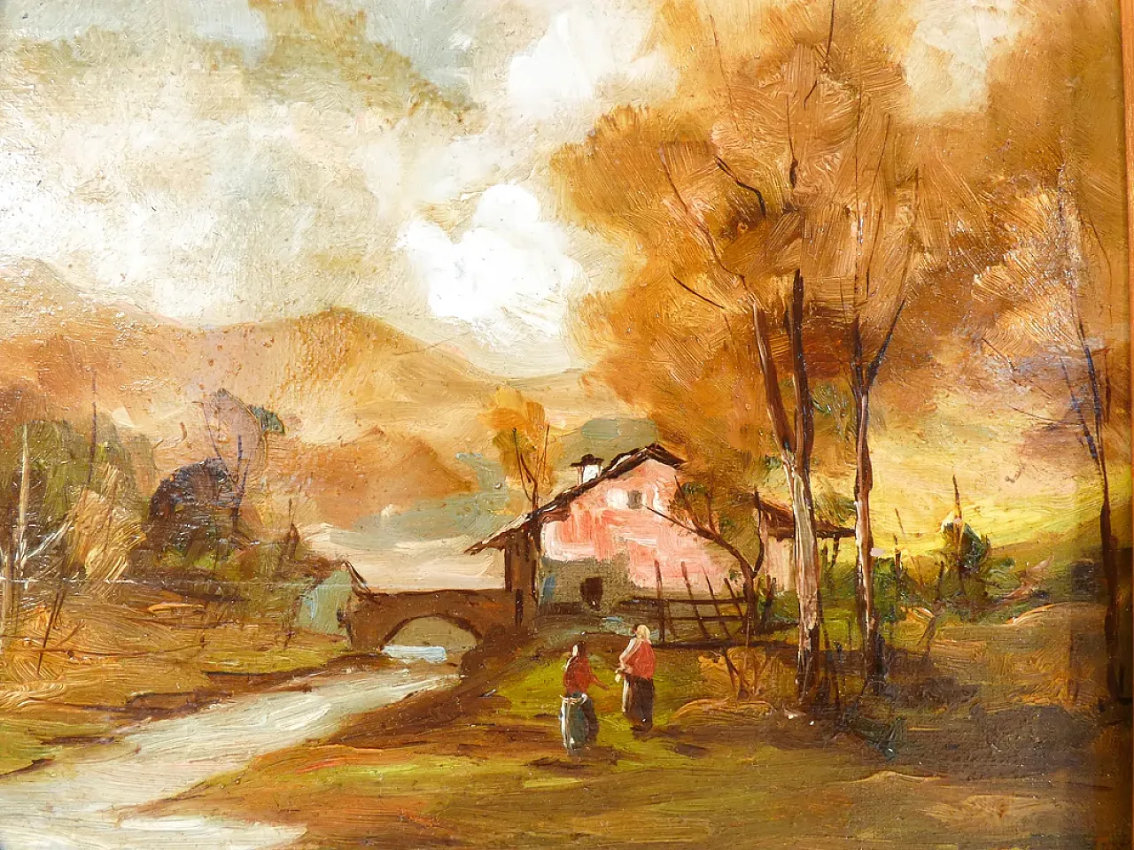Mountain Landscape by Giuseppe Gheduzzi, 1940s 3