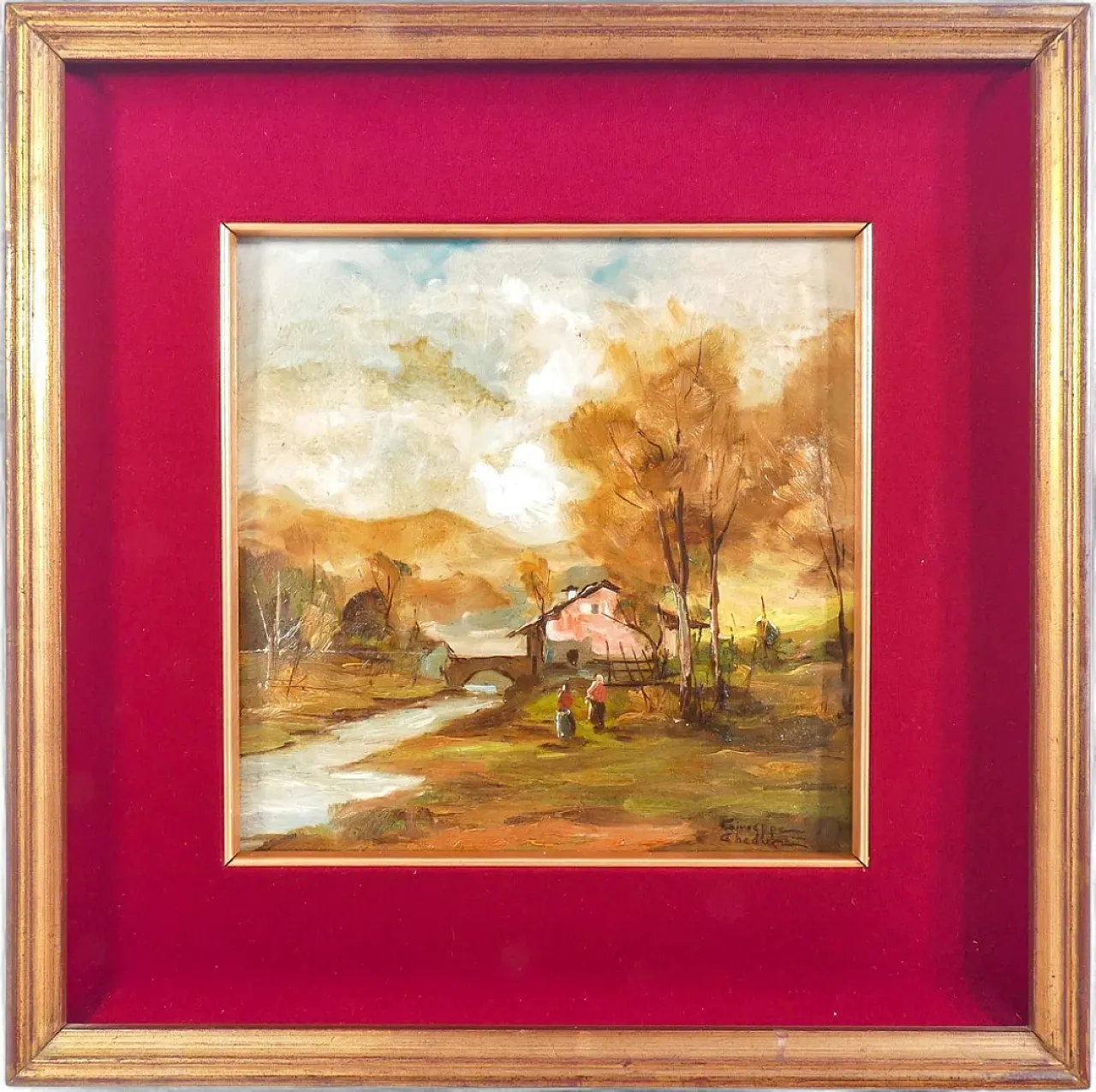 Mountain Landscape by Giuseppe Gheduzzi, 1940s 6