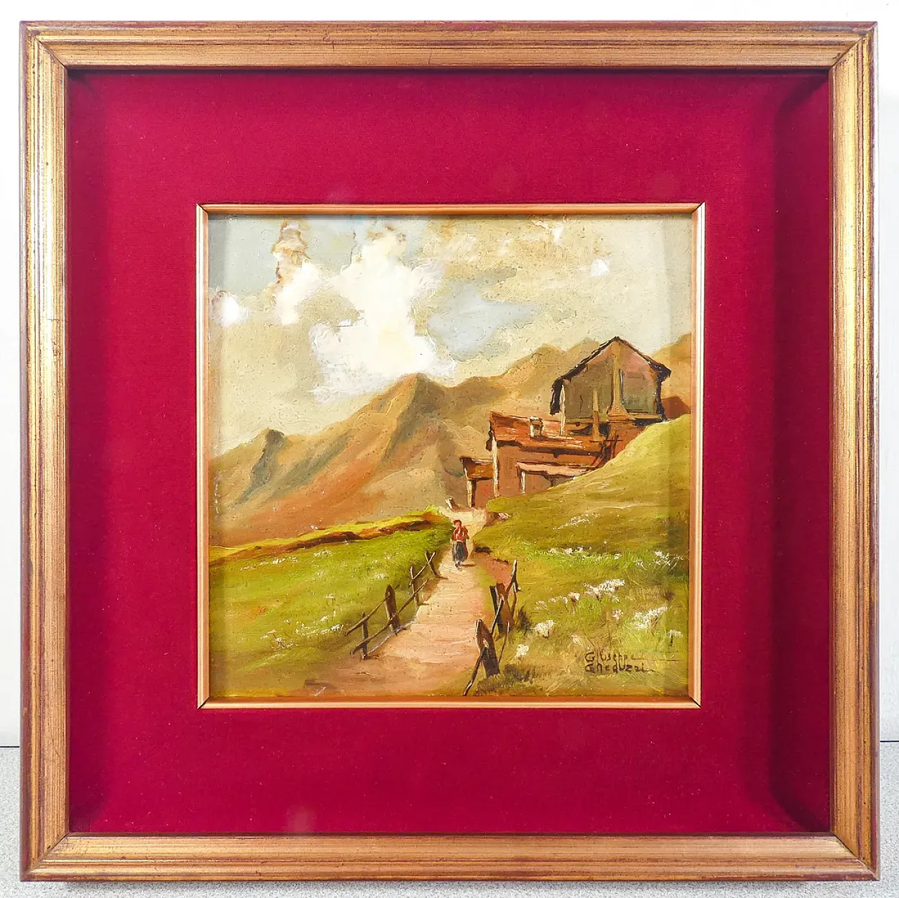 Mountain Landscape by Giuseppe Gheduzzi, 1940s 1