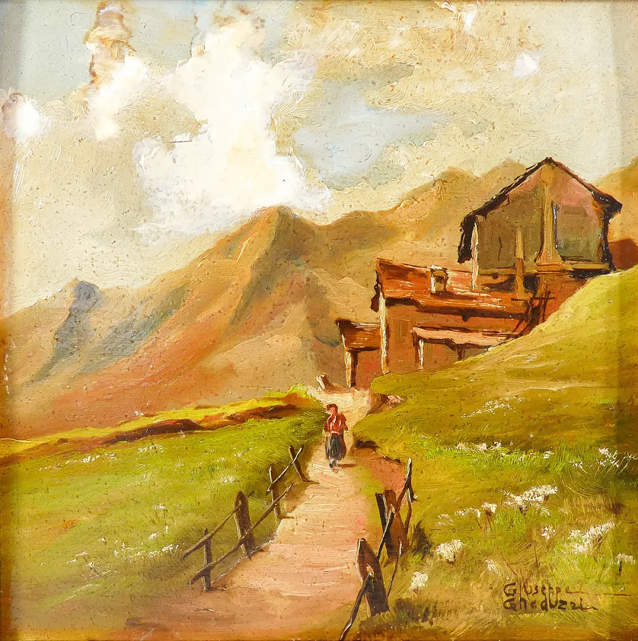 Mountain Landscape by Giuseppe Gheduzzi, 1940s 2