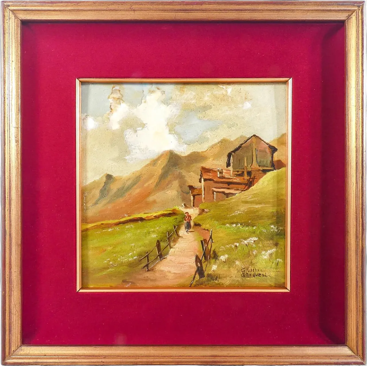 Mountain Landscape by Giuseppe Gheduzzi, 1940s 7