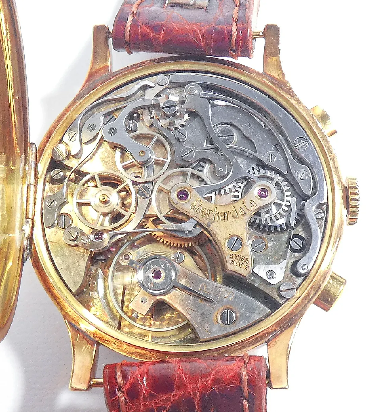 Cronografo da polso EBERHARD in oro, anni '50 3