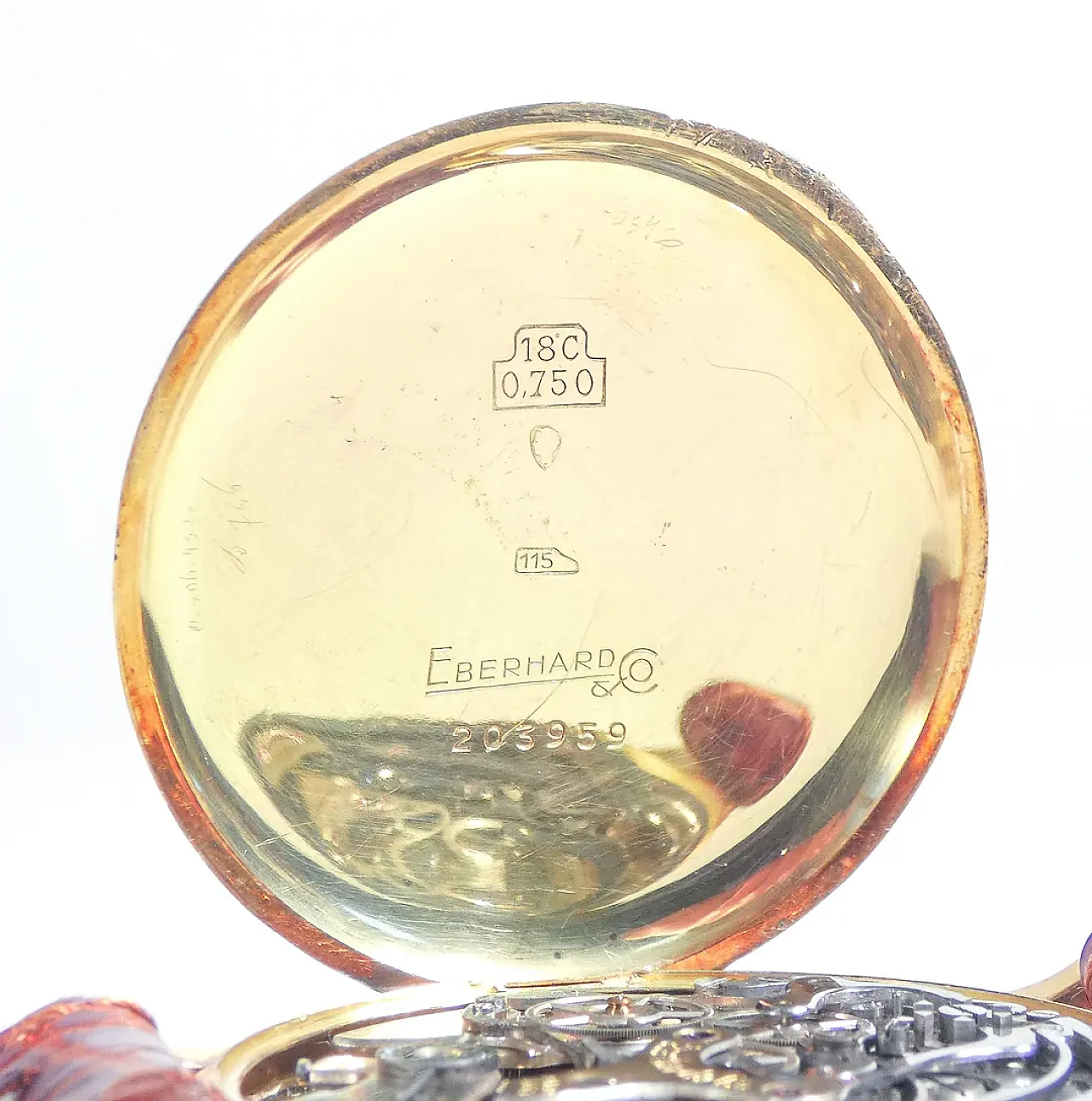 Cronografo da polso EBERHARD in oro, anni '50 7