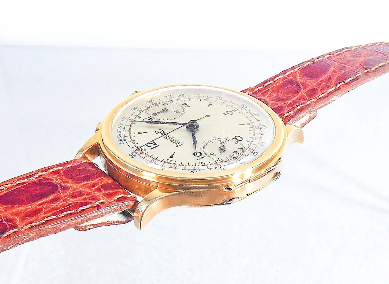 Cronografo da polso EBERHARD in oro, anni '50 12