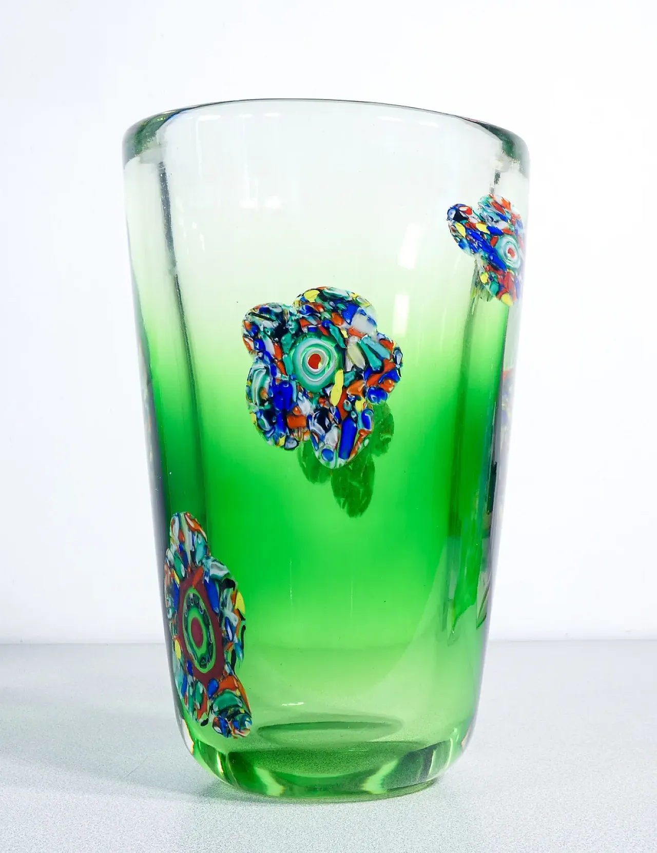 Vaso in vetro soffiato di Murano, anni '90 2