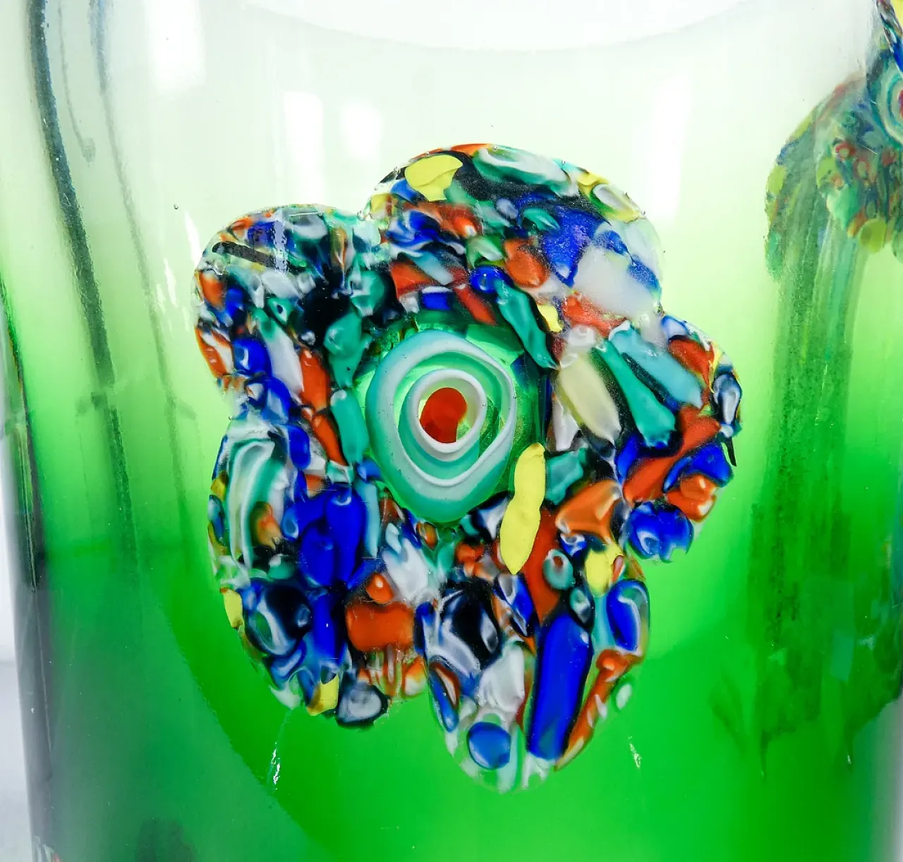 Vaso in vetro soffiato di Murano, anni '90 3