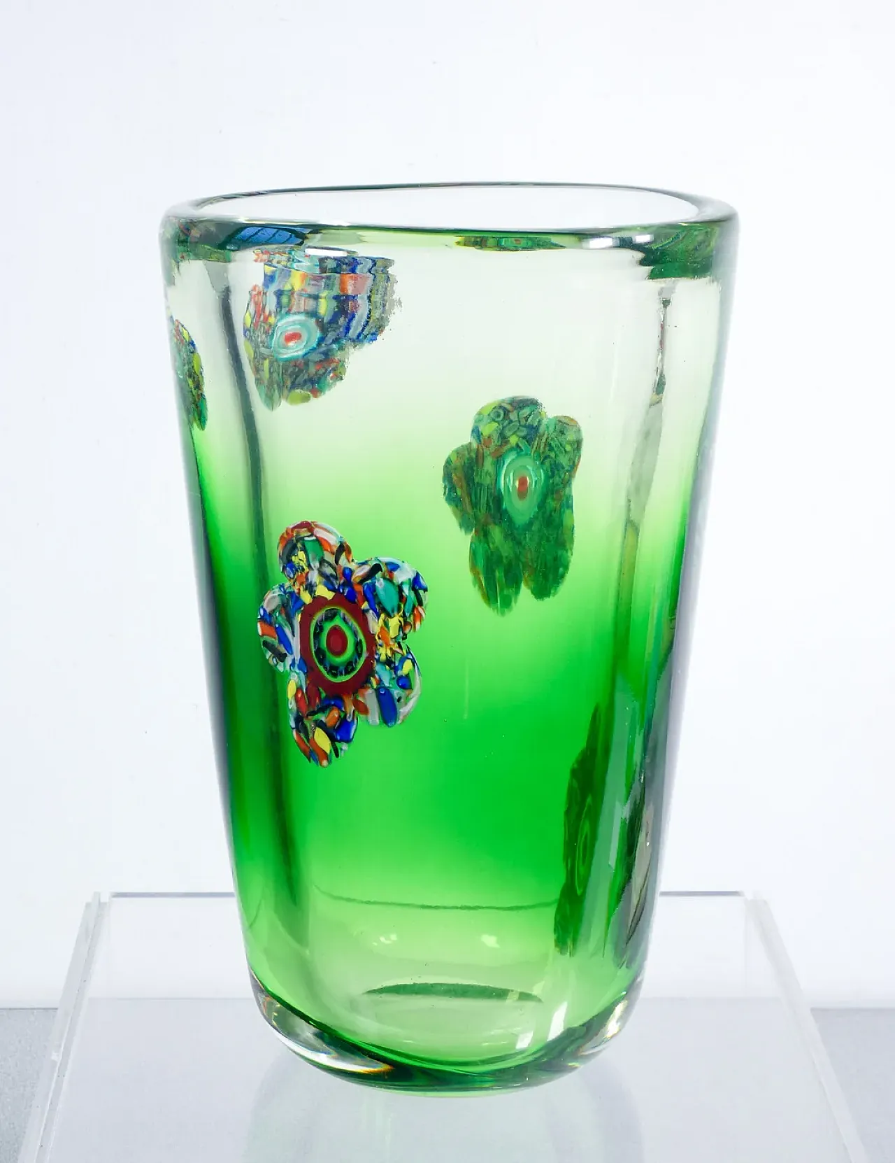 Vaso in vetro soffiato di Murano, anni '90 7