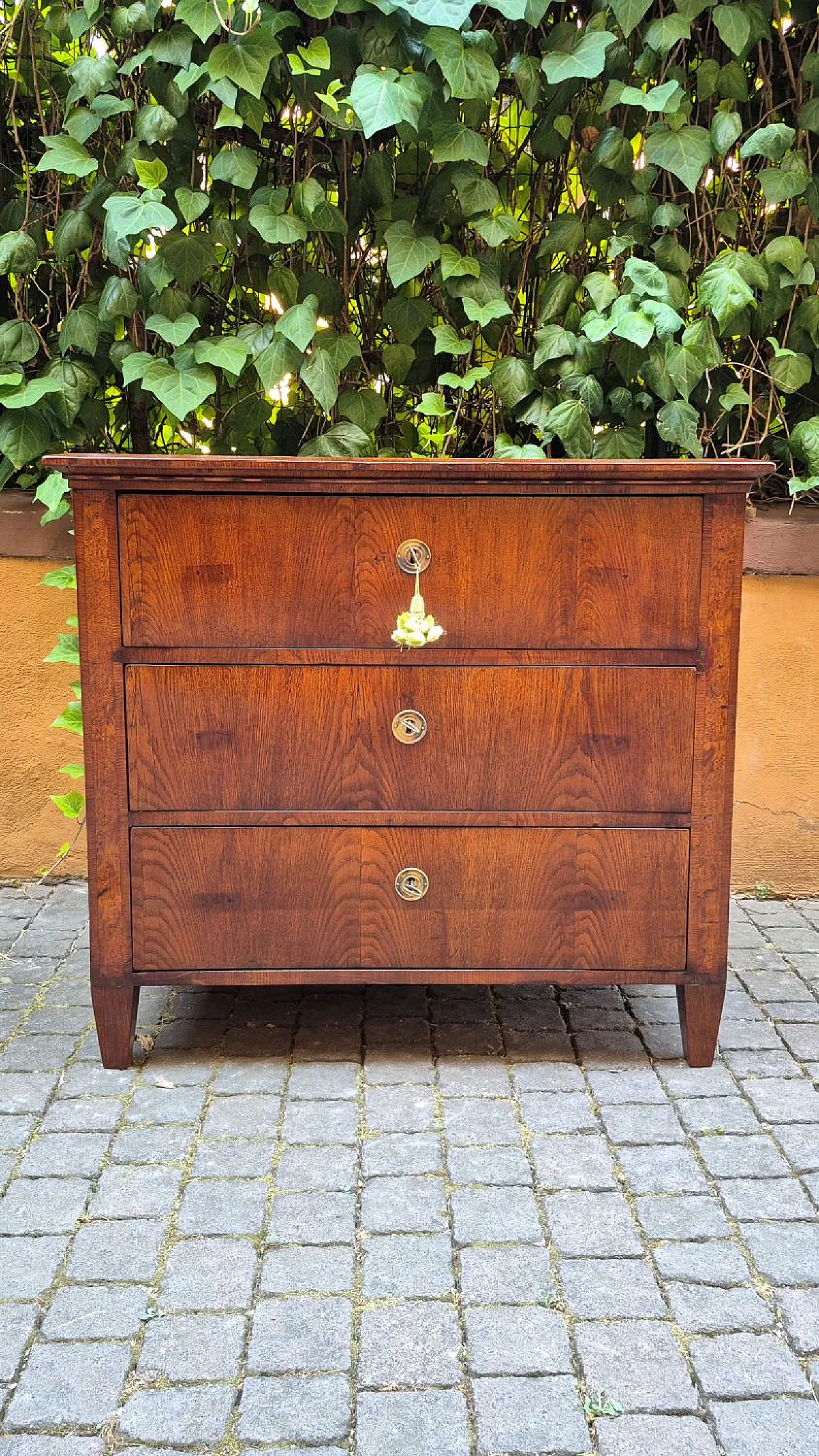 Laid Louis XVI style chest of drawers, 19th century 1