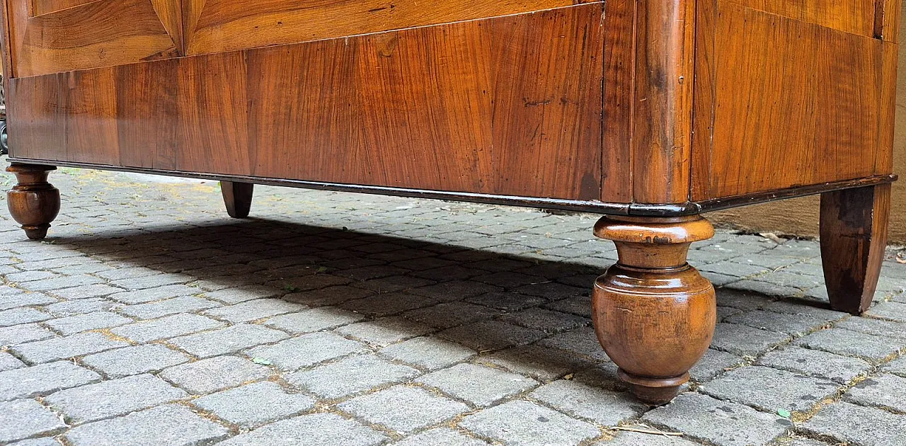 Emilian Carlo X walnut sideboard, 19th century 9