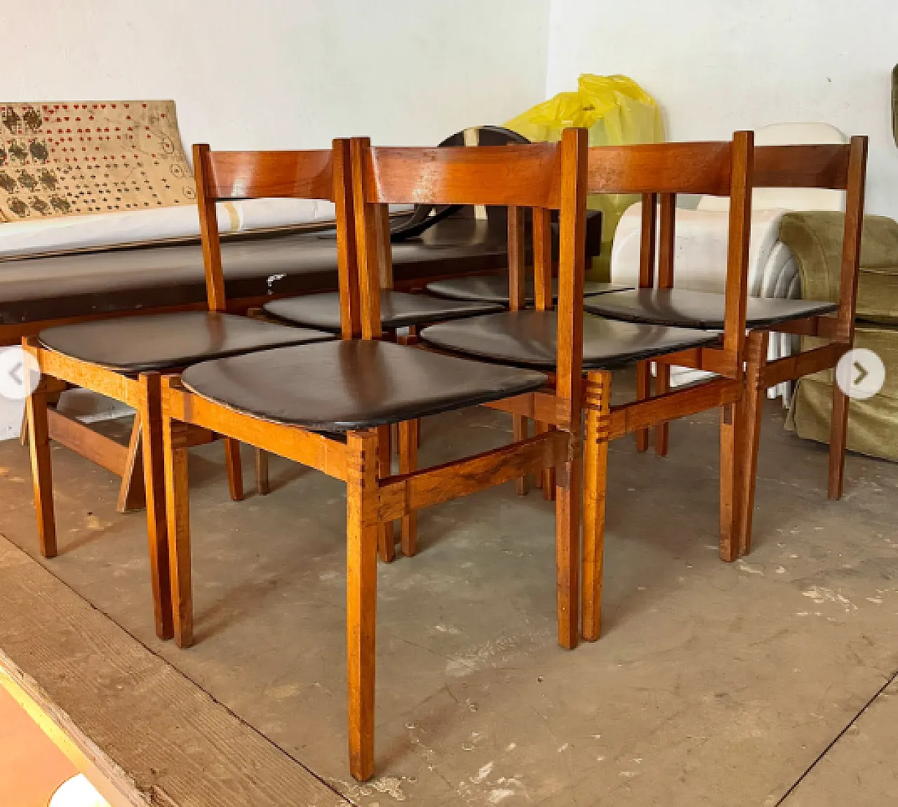 6 Sedie modello 101 di Gianfranco Frattini per Cassina, anni ’60 3