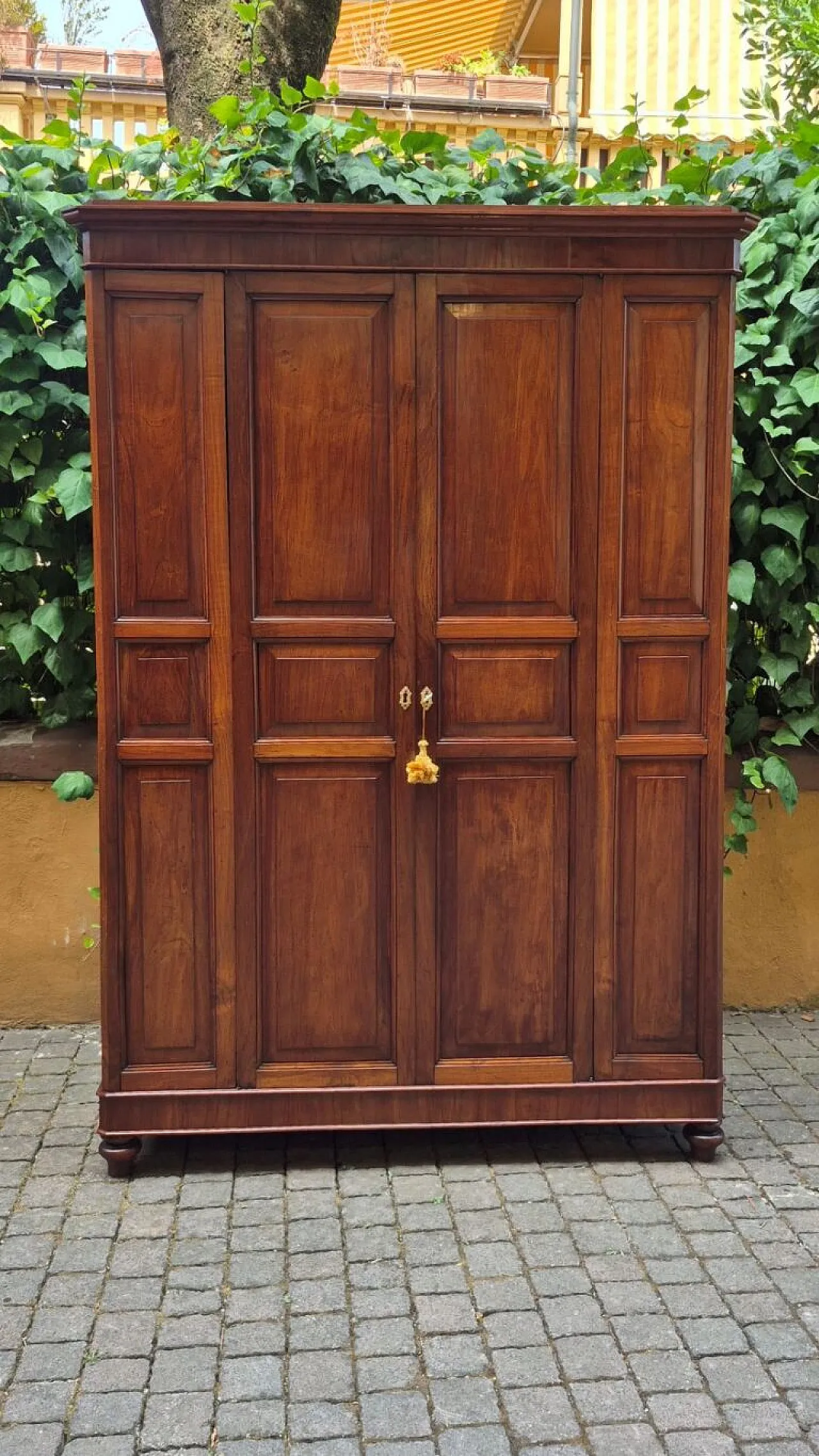 Paneled cherry pantry cabinet, 19th century 1