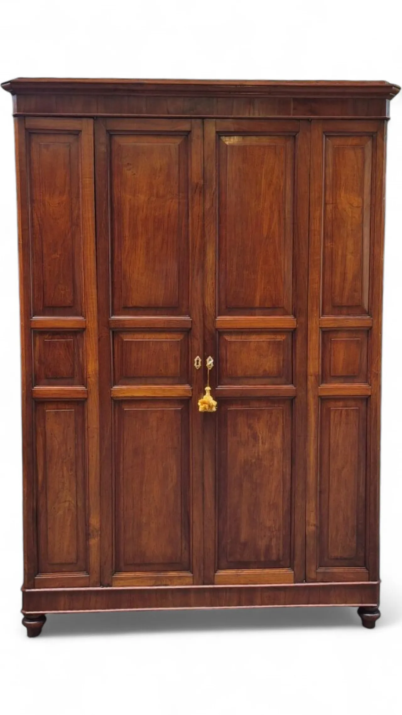 Paneled cherry pantry cabinet, 19th century 11