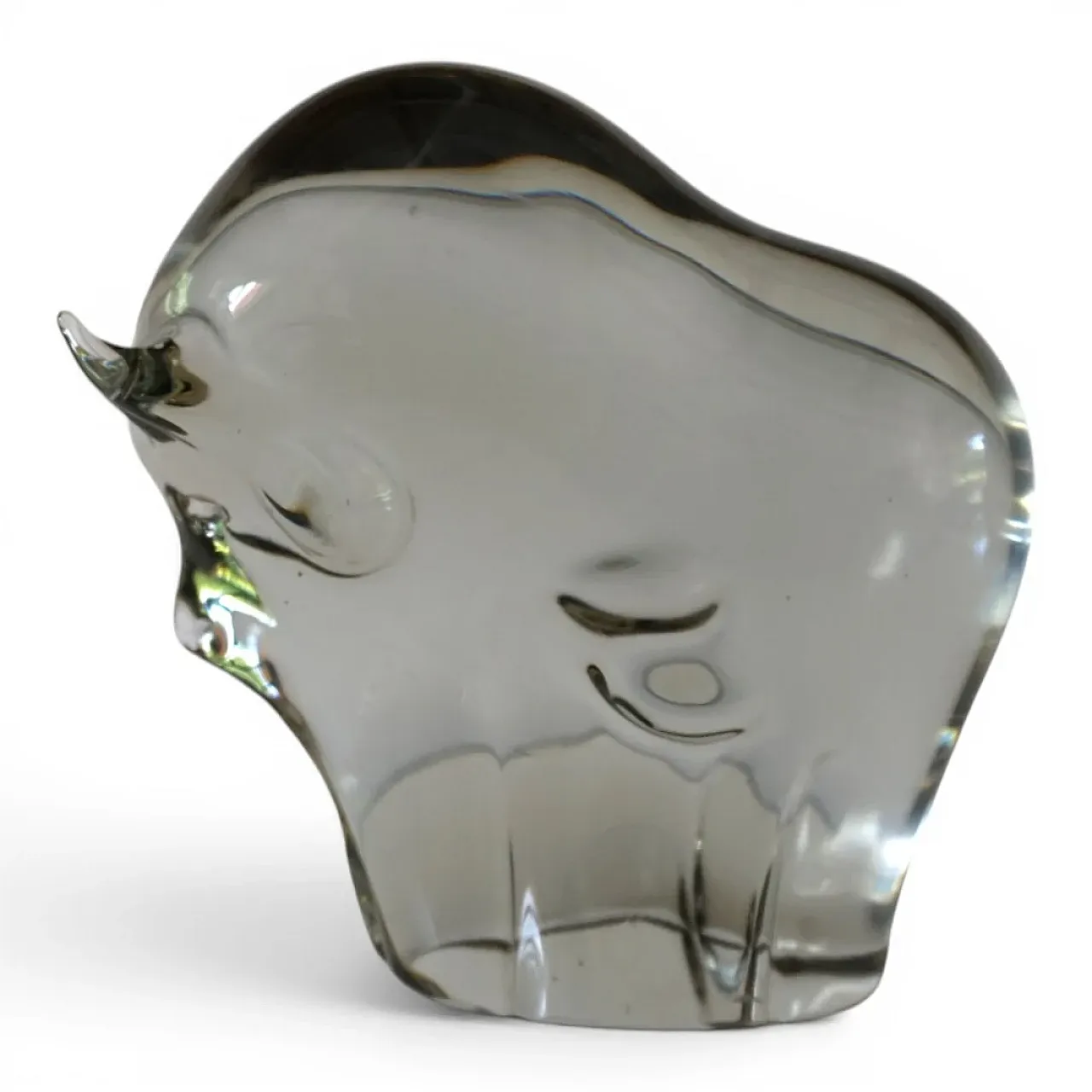 Livio Seguso Murano bull glass sculpture, 1970s 1