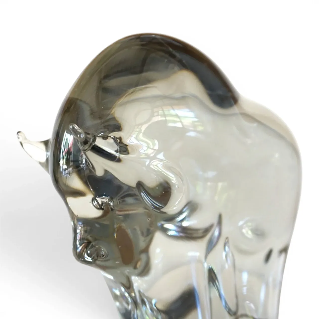 Livio Seguso Murano bull glass sculpture, 1970s 2