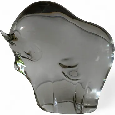 Livio Seguso Murano bull glass sculpture, 1970s
