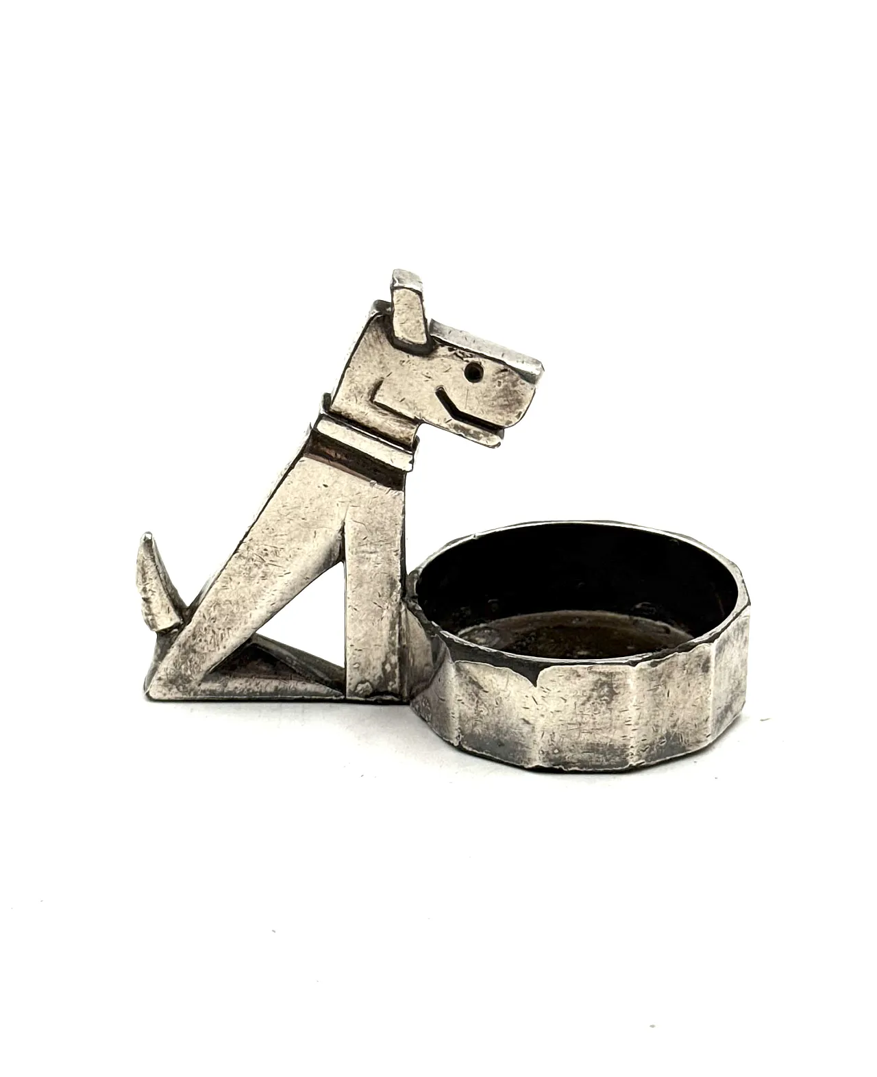 Small Rick and Mac Art Deco ashtray, Christofle Gallia France 1930 1