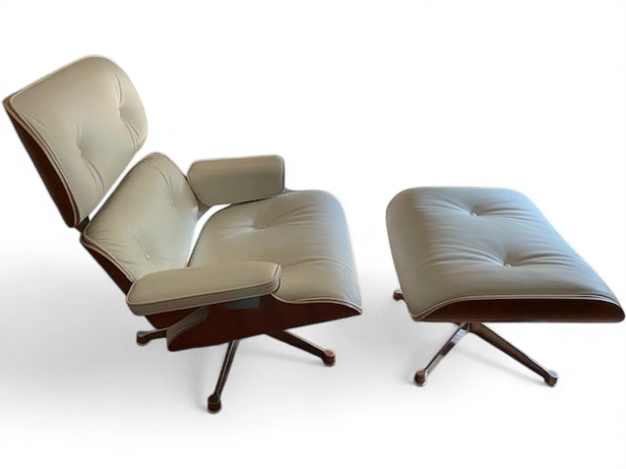 Lounge chair and pouf by Charles & Ray Eames for Vitra, 2000s 9
