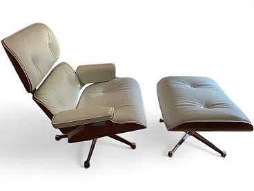 Lounge chair and pouf by Charles & Ray Eames for Vitra, 2000s