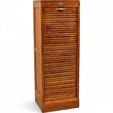 Filing cabinet with oak archive filing shutter, early 1900s