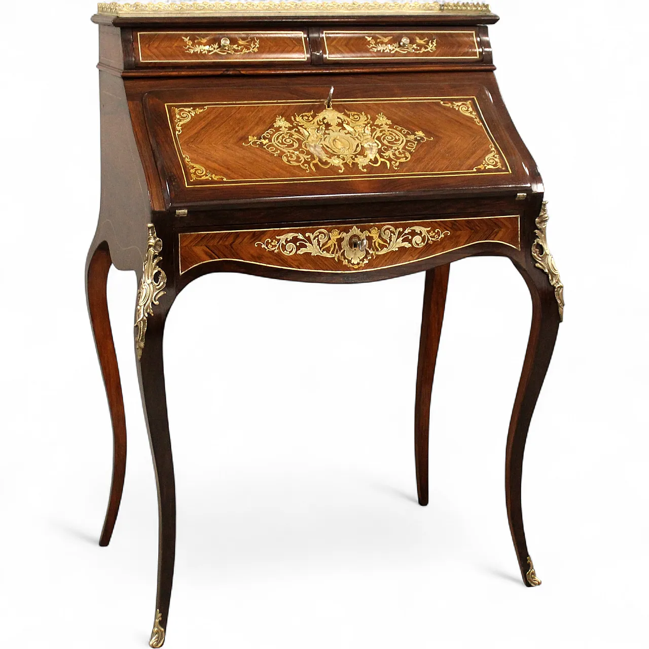 Napoleon III inlaid desk flap from the 19th century 14