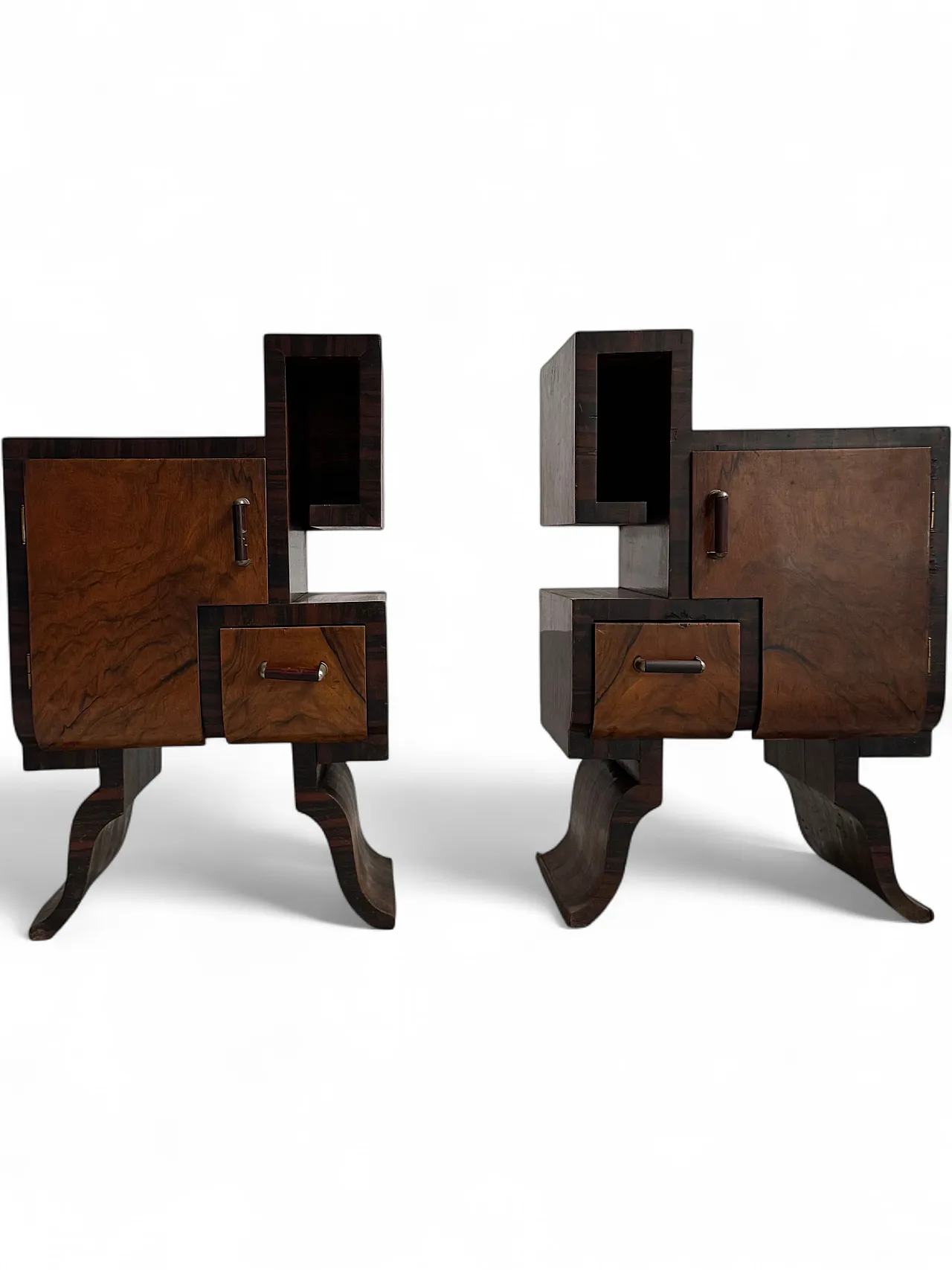 Pair of Decò bedside tables, 1920s 9