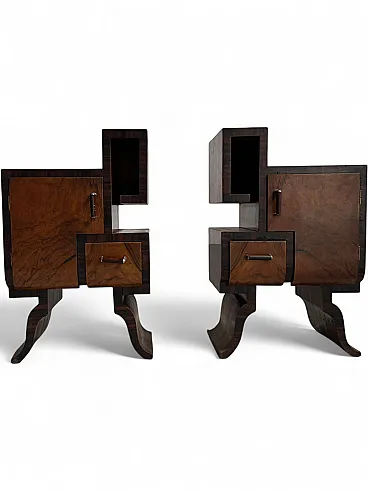 Pair of Decò bedside tables, 1920s