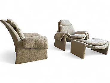 Pair of P60 armchairs by Vittorio Introini for Saporiti, 1970s