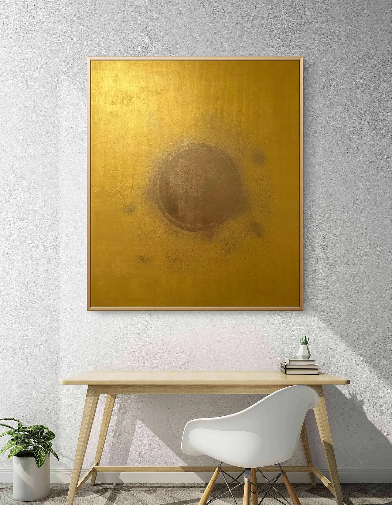 Gold Aura, dipinto ad acrilico di Sefer Güngör, anni 2000 7