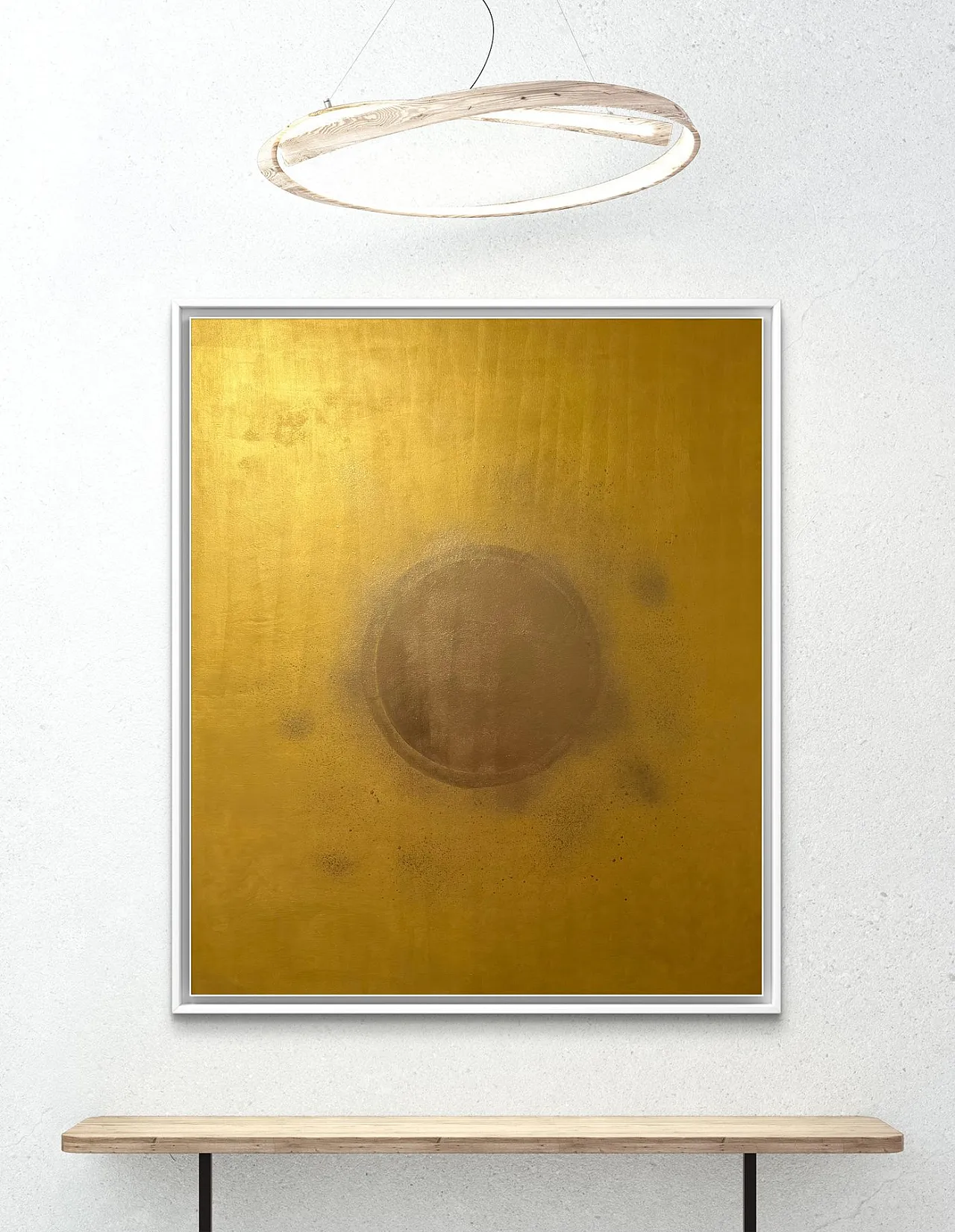 Gold Aura, dipinto ad acrilico di Sefer Güngör, anni 2000 9