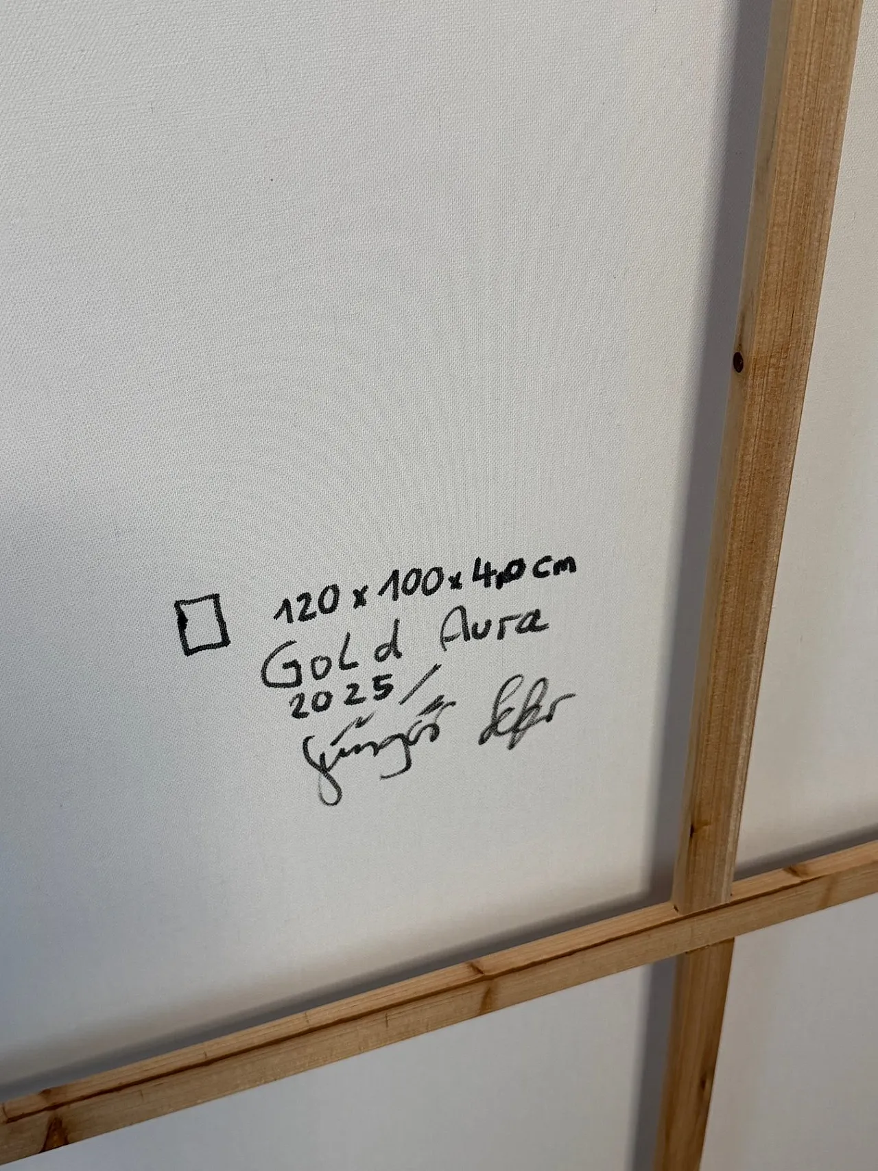 Gold Aura, dipinto ad acrilico di Sefer Güngör, anni 2000 13