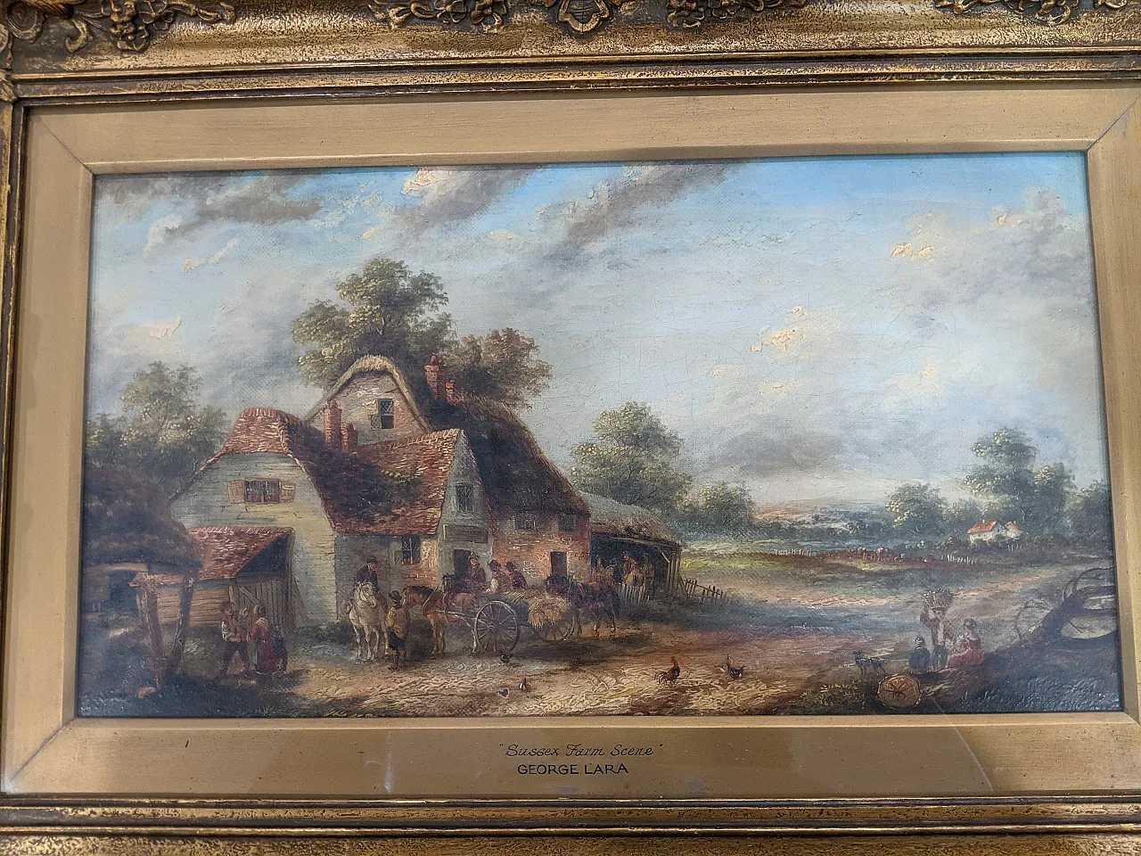 Georgina Lara (1860s–1870s), Fattoria in Sassex, olio su tela, '800 2