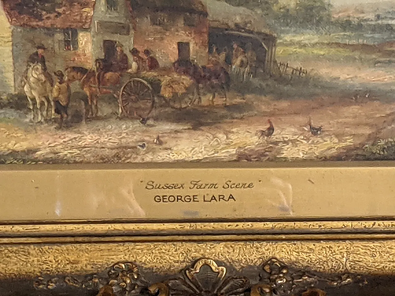 Georgina Lara (1860s–1870s), Fattoria in Sassex, olio su tela, '800 6