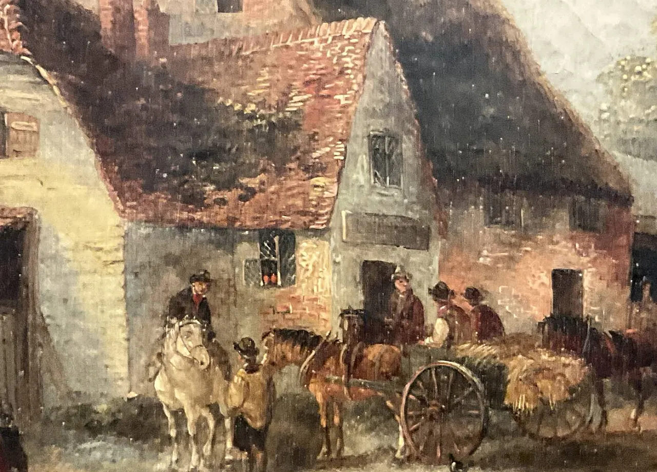 Georgina Lara (1860s–1870s), Fattoria in Sassex, olio su tela, '800 8