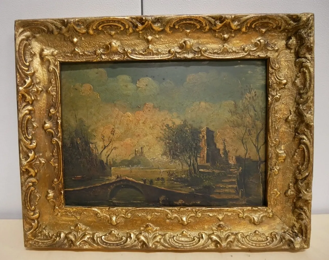 Paesaggio con rovine Dipinto ad olio, '800 1