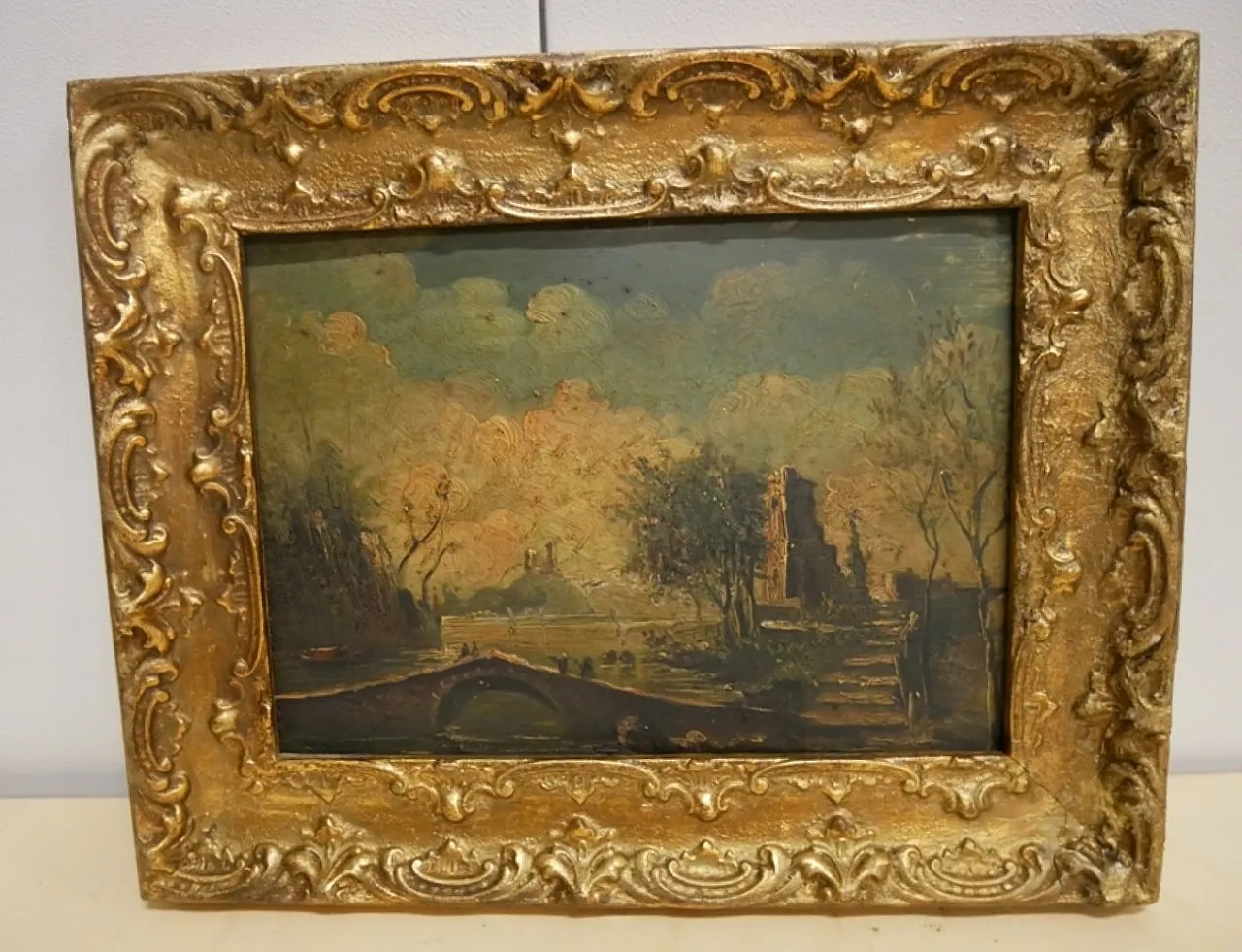 Paesaggio con rovine Dipinto ad olio, '800 2