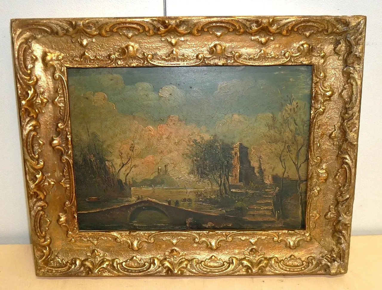 Paesaggio con rovine Dipinto ad olio, '800 3