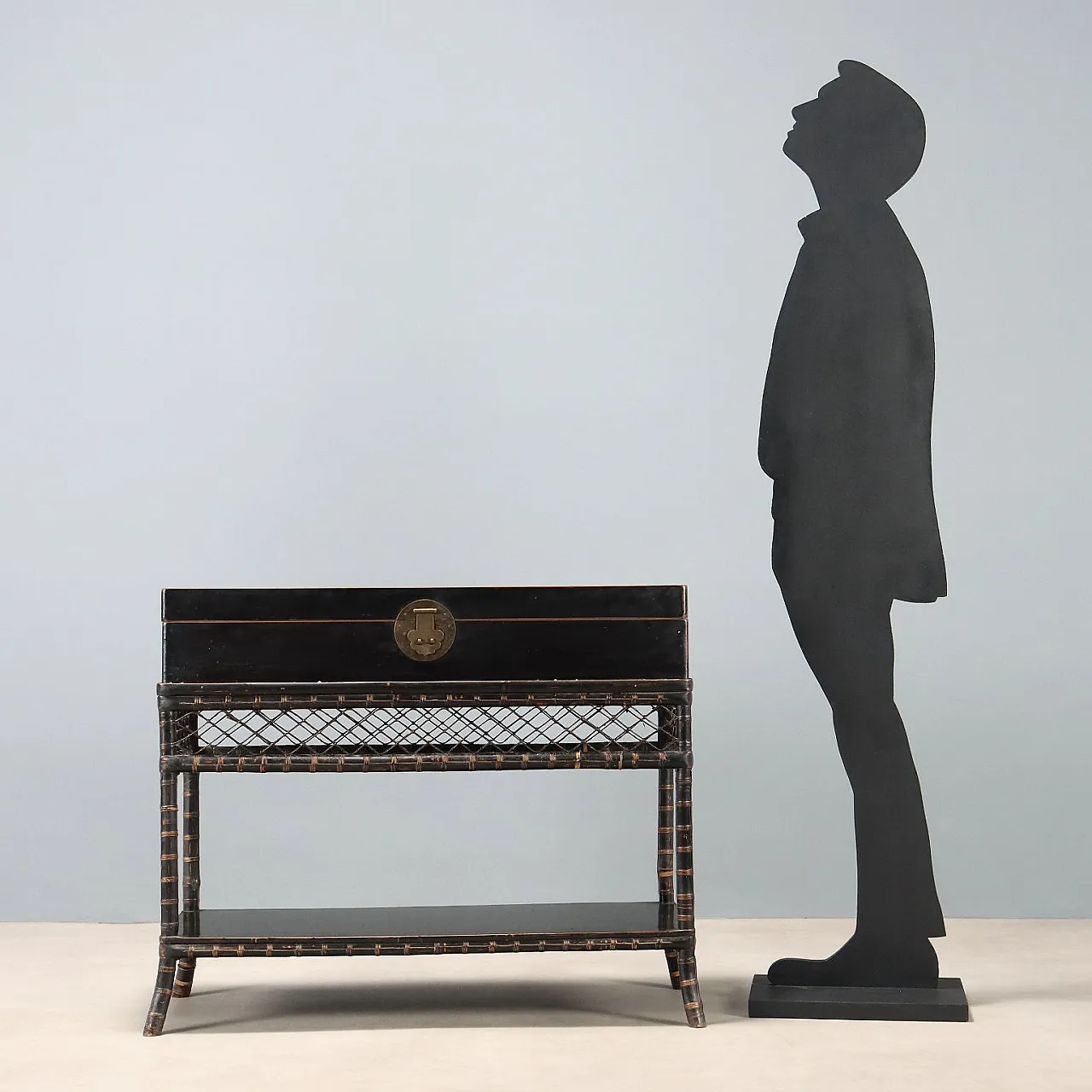 Baule in legno laccato in stile chinoiserie, '800 3