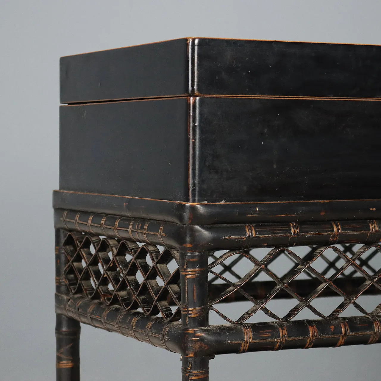 Baule in legno laccato in stile chinoiserie, '800 5