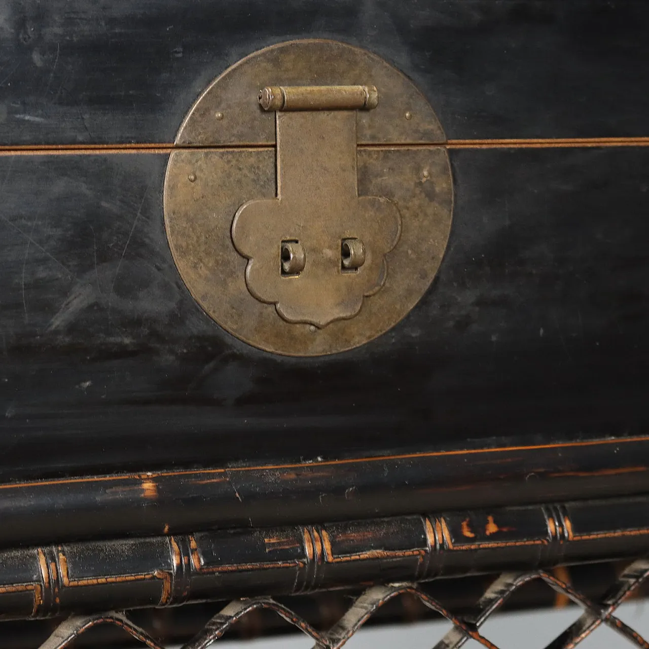 Baule in legno laccato in stile chinoiserie, '800 6