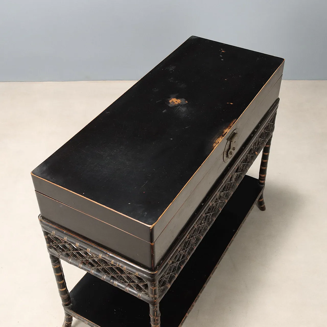Baule in legno laccato in stile chinoiserie, '800 8