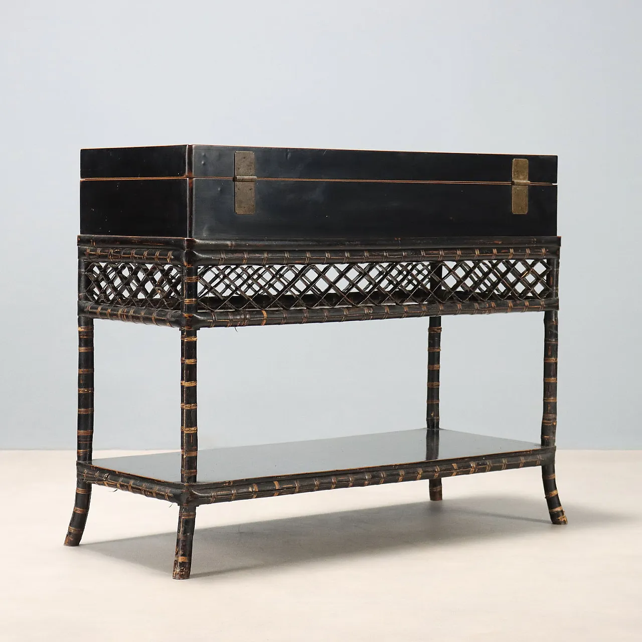 Baule in legno laccato in stile chinoiserie, '800 9