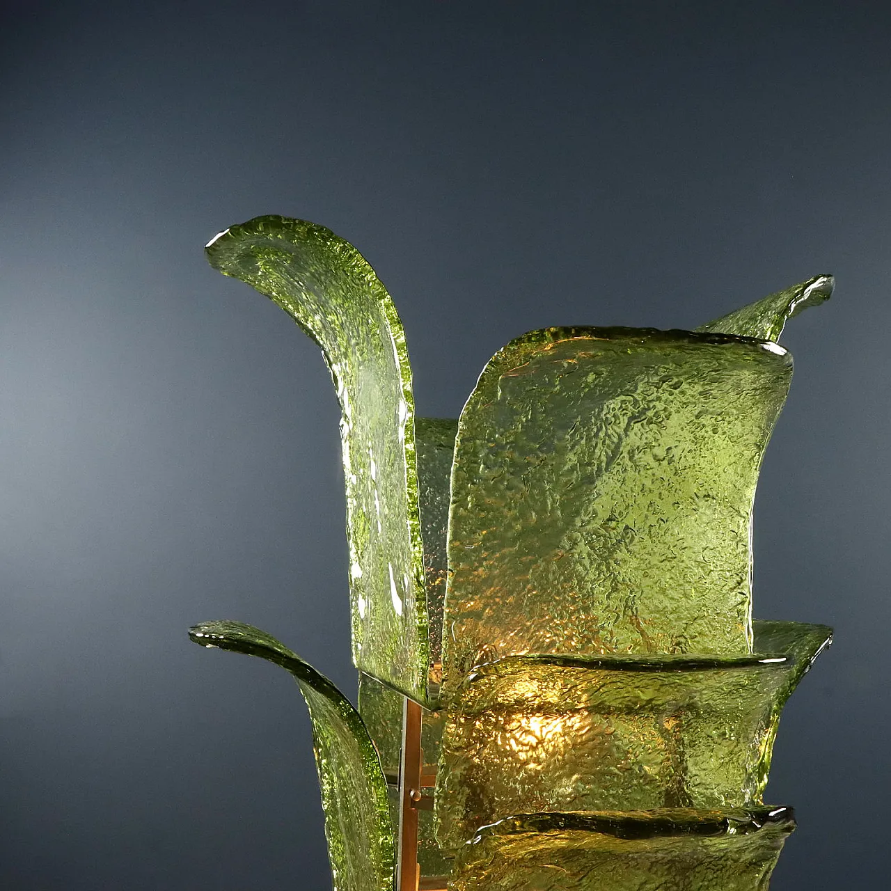 Brass, burl and smoked glass wall console, 20th century 2
