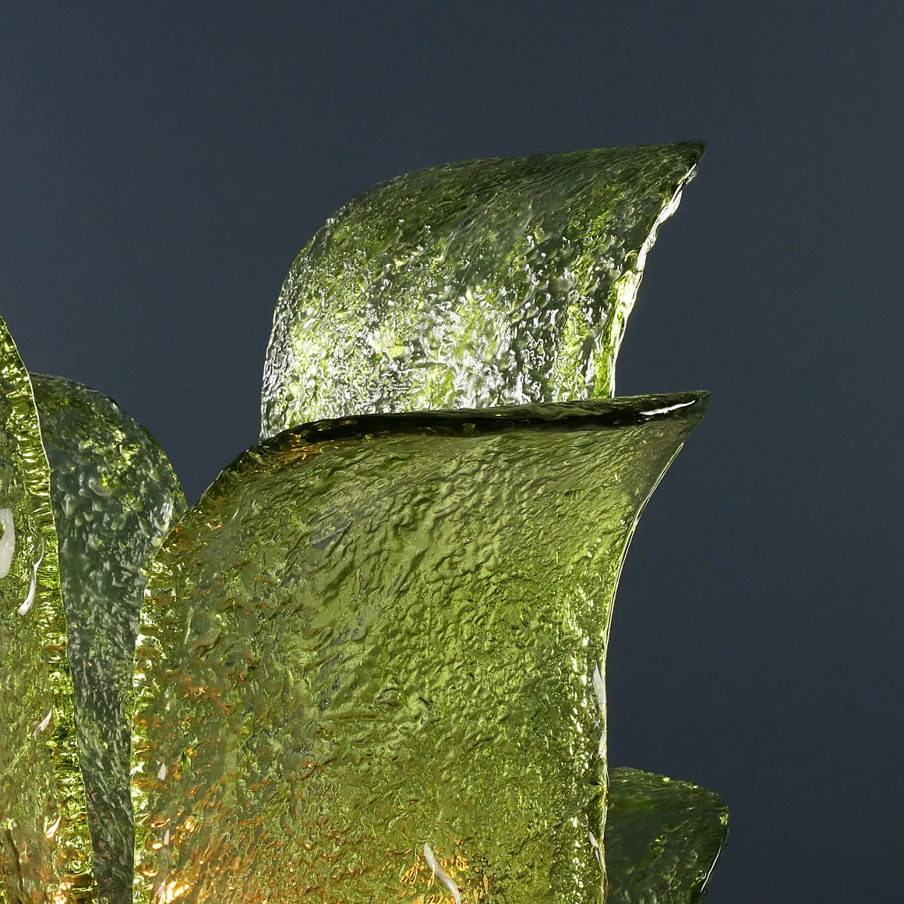 Brass, burl and smoked glass wall console, 20th century 5