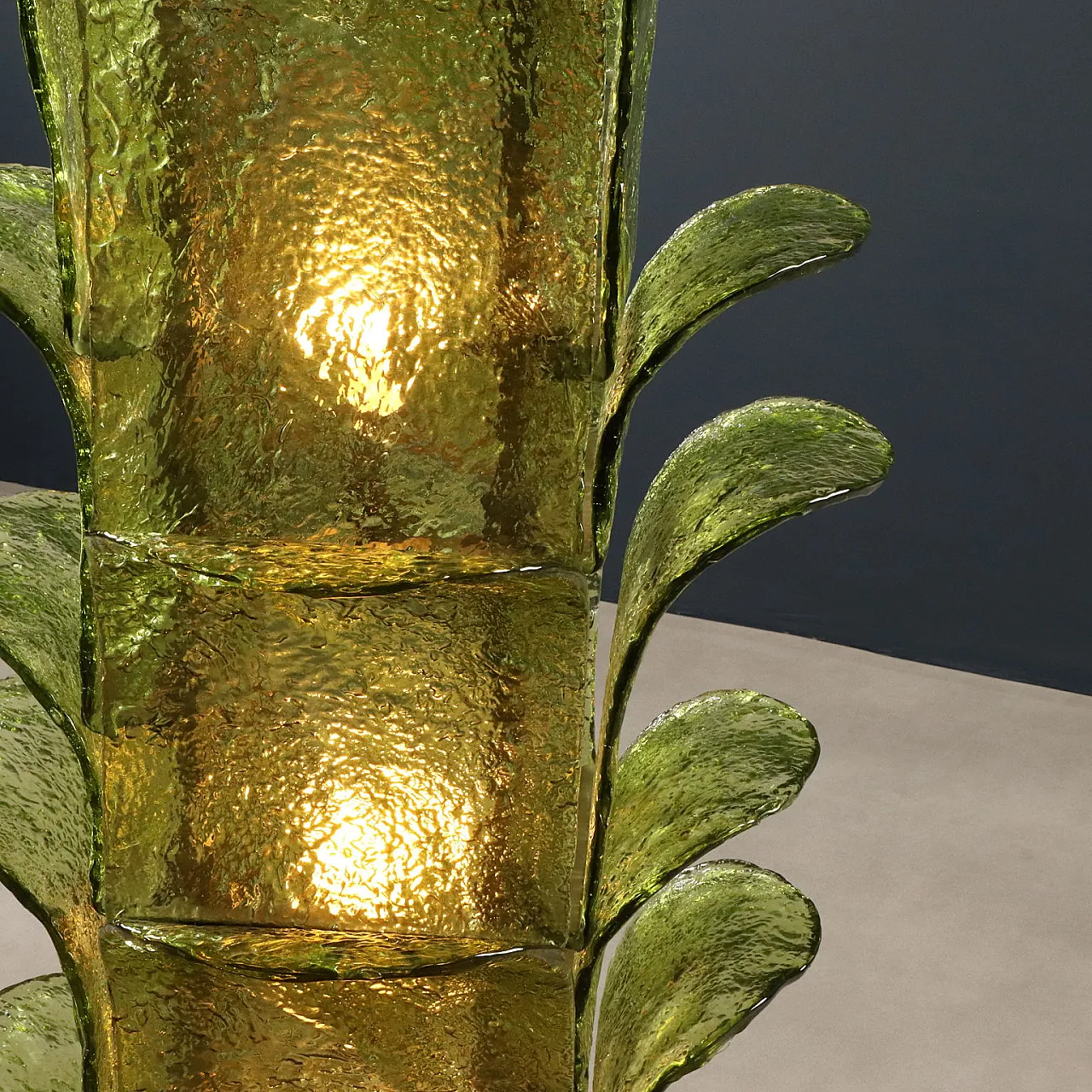 Brass, burl and smoked glass wall console, 20th century 7