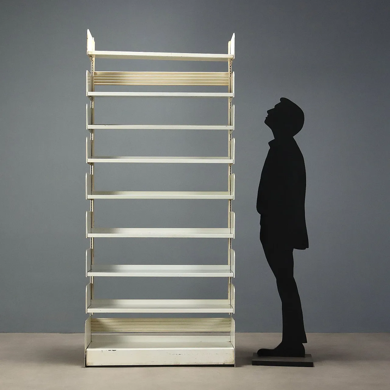 Metal shelf bookcase, 1970s 3