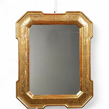 Gilded cabaret mirror with molded frame, 19th century