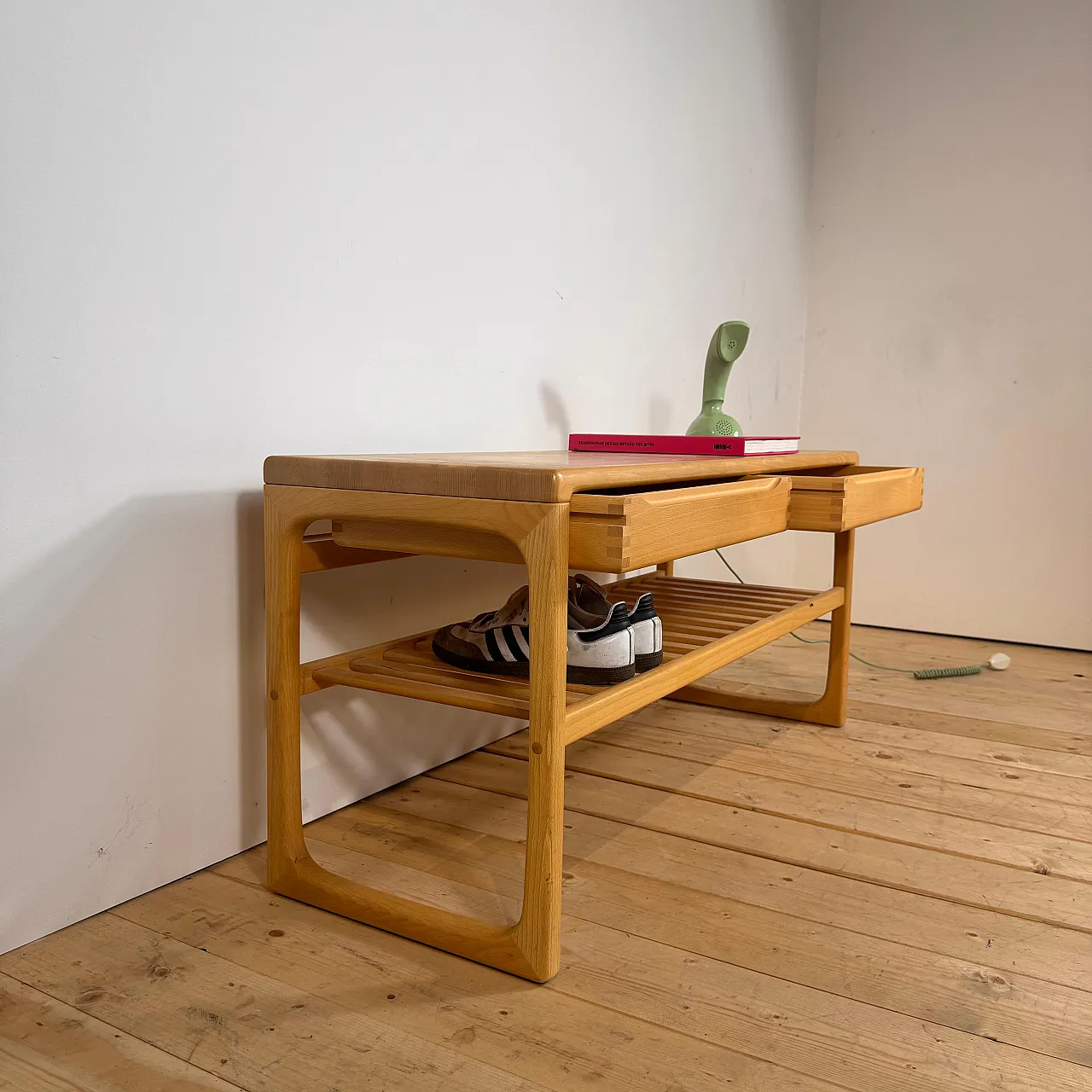 Consolle con specchio Brink Møbler in teak, anni ’60 5