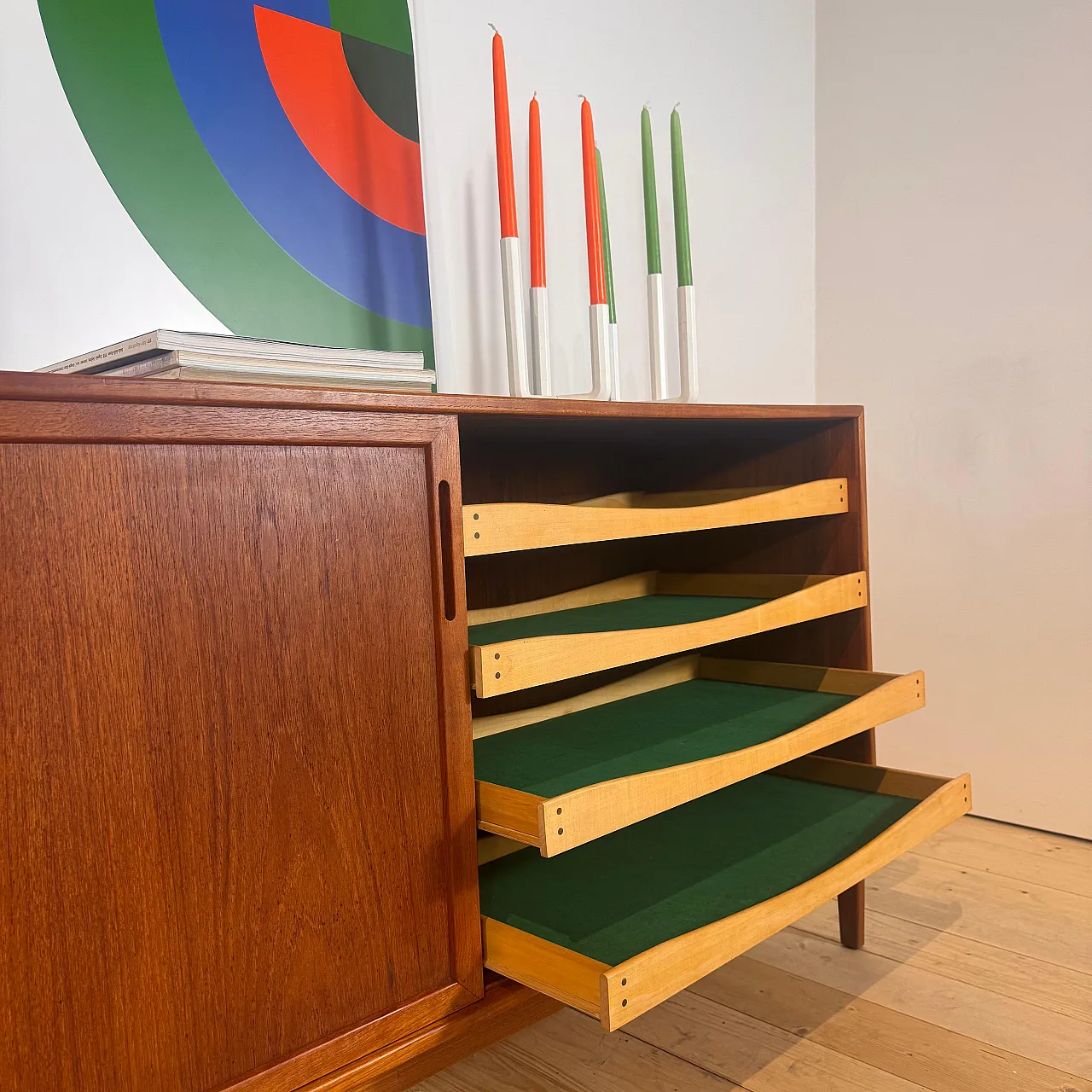 Credenza danese in teak, anni ’60 7