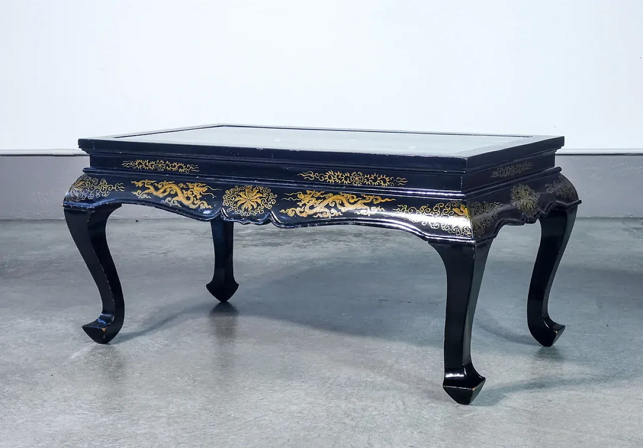 Tavolino basso cinese con intarsi in pietre dure, '900 14